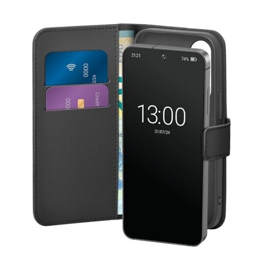 Puro Lommebokdeksel for Samsung Galaxy S25 med 2 Kortspor - Svart