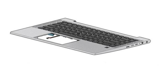 HP HPI SPS-TOPCOVER W/KB CP+PS BL UK