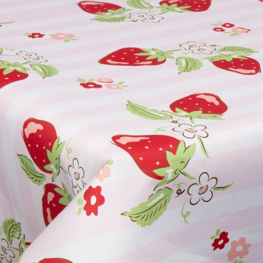 Borg Living Tekstil voksduk med akrylbelegg   30 meter på rull   Strawberry Dream   140 cm bred tekstilduk