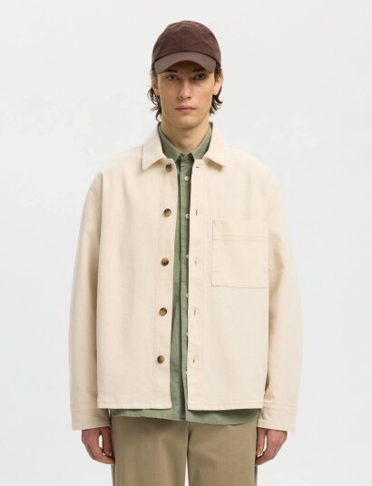 Selected Slhregular Jake Sum Ecru 611 Dnm Ovs Cream L