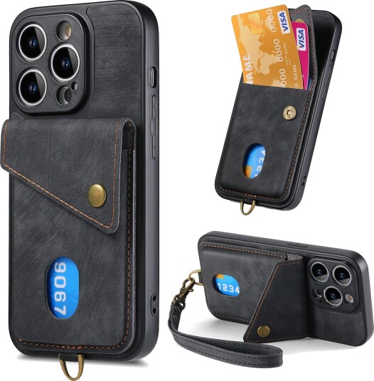 Trolsk Lommebokskall med Håndrem (iPhone 11) Svart