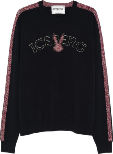 Iceberg, Herre, Strikkevarer, Blå, L,