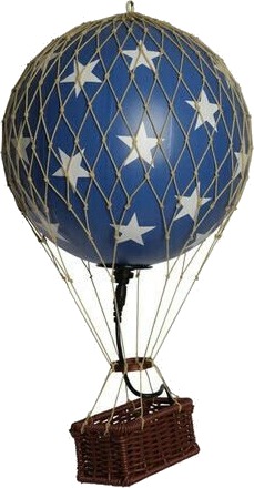 Authentic Models Royal Aero luftballong Blå med lys AP163BL