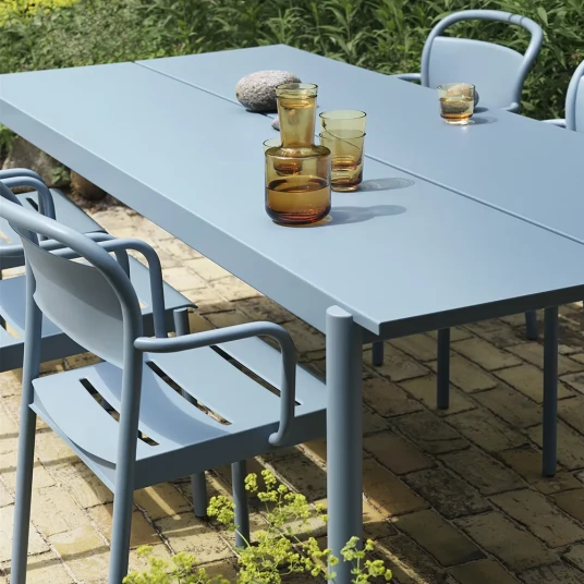Muuto Linear Steel Matbord 220x90 cm Pale Blue
