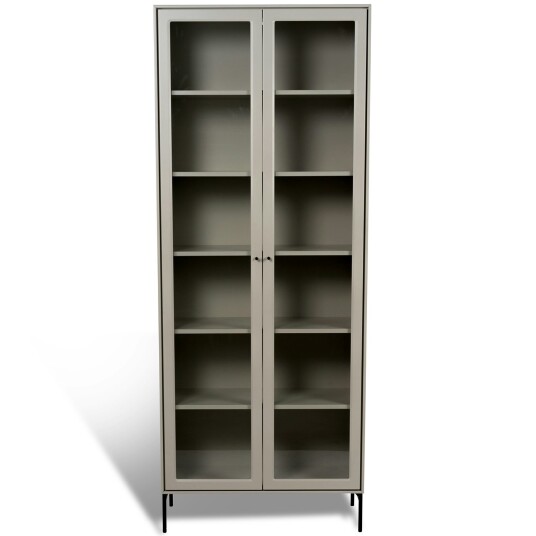 Mavis Volt Skap Glassdør 190 cm Beige/Svart