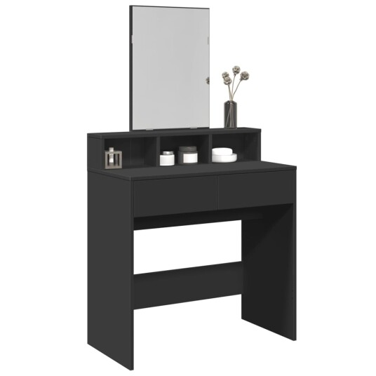 Sminkebord med speil svart 80x41x144,5 cm Sminkebord med speil svart 80x41x144,5 cm