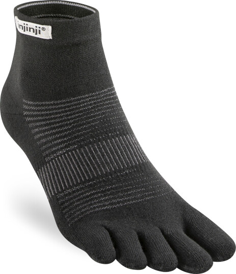 Injinji Men's Run Original Weight Mini-Crew Black L, Black