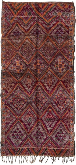 Kelim teppe Marokkansk Azilal Special Edition 390 x 180 cm Størrelse: 390 x 180 cm