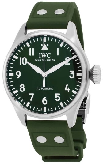 IWC Herreklokke IW329306 Pilots Grønn/Gummi Ø43 mm