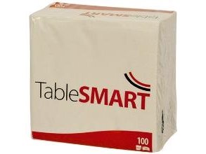 Serviet Tablesmart 33X33 Cm 2-Lag Hvit,20 Pk X 100 Stk