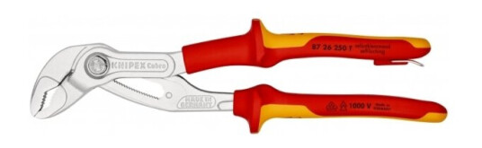 Knipex Slangekutter 250 mm for Metall og Plast, Rød/Gul