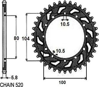Kjedehjul SUNSTAR 1-3356-39 Kjedehjul SUNSTAR 1-3356-39