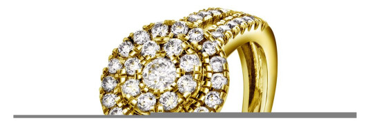 Kelly by Gullfunn, Ring i 585 gult gull med diamanter 0,50 ct, størrelse 58