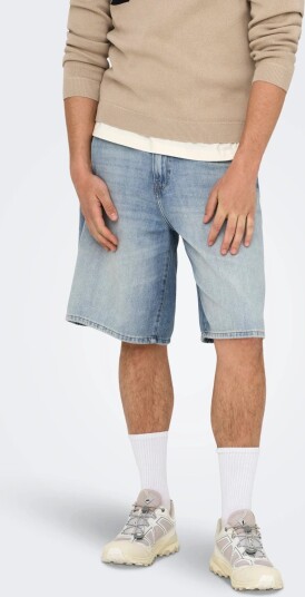 ONLY & SONS Onscarl Ball Lb 2958 Tai Dnm Shorts Noos   Blue   M