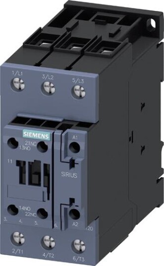 Siemens 3RT2038 1AP00 Kontaktor 3 polet 230 V 37KW Elfordeling & strømforsyning