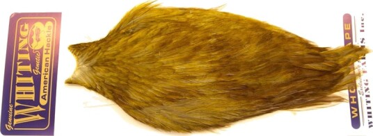 Whiting Am. Rooster Cape - Dark Olive (White Dyed)