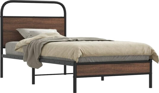  Sengeramme uten madrass brun eik 100x190 cm konstruert tre 8721158565525