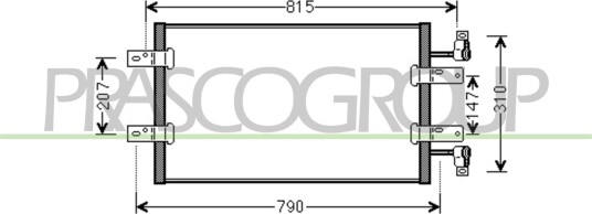 Kondensator klimaanlegg PRASCO DS952C002