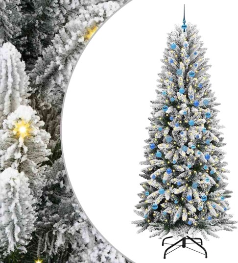  Kunstig juletre Hvit 93 x 93 x 240 cm PVC plast stål og PE