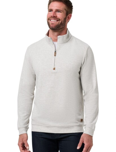 TravisMathew Cloud Sweater 1/4 Zip Grey S TravisMathew Cloud Sweater 1/4 Zip Grey S