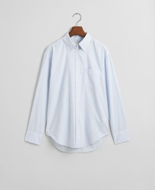 Oversized Oxfordskjorte med striper MUTED BLUE 40