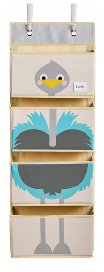 3 Sprouts Hanging Wall Organizer Blue Ostrich