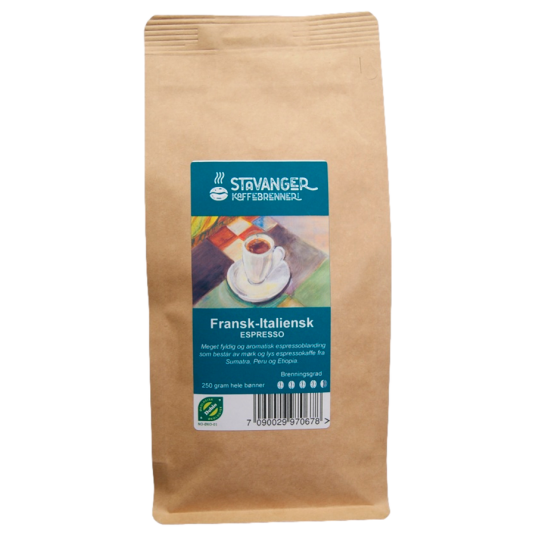 Stavanger Kaffebrenneri espresso fransk italiensk 250 g