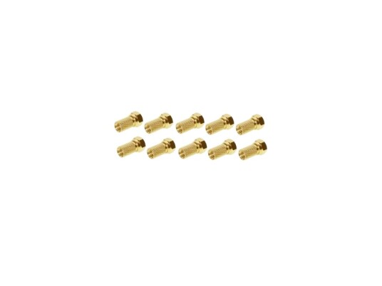 Shvp 85009-10Ag - F-Kontakt 6,7 Gullbelagt Med Stor Mutter 10 (Bs85009-10Ag)