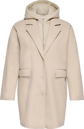 ONLY Carmakoma Carbloom Hood Coat Otw   SIMPLY TAUPE   42