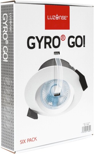 Unilamp Gyro Go 6 pack 8W 2700K IP44 Hvit
