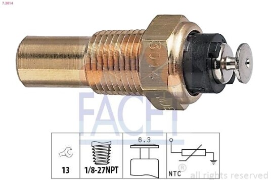 Sensor motortemperatur FACET 7.3014