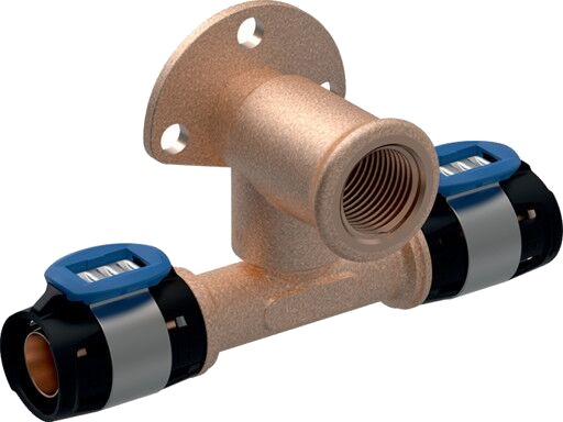 10 stk FLOWFIT T-stykke vinkel 90° 20mmx1/2x20/52mm mf blyfritt rør