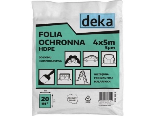 Deka Malerfolie Beskyttelsesfolie Hdpe 4X5 Mg 0,005