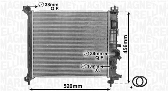 Radiator MAGNETI MARELLI 350213168800