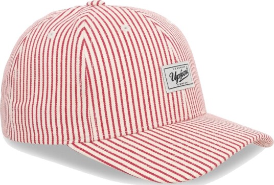 Upfront Gaston Stripe Youth Baseball Cap   Red   ONE SIZE