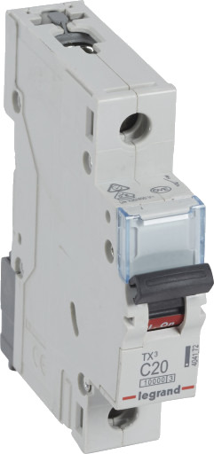 Legrand 10 stk TX³ MCB automatsikring C20 1P 1M 10/10kA