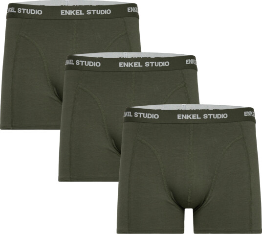 Enkel Studio Boxer Bambus 3Pack Eskarlo   Khaki green   XXL