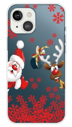 INCOVER iPhone 14 Plus TPU Plast Jul Deksel - Julenissen & Reinsdyr