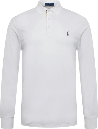 Polo Ralph Lauren Pima Polo Lsl Knt White S