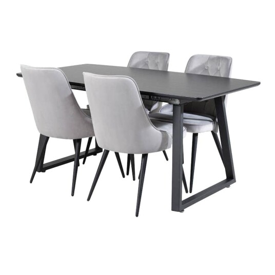 Venture Home Spisegruppe Venture Home Ina med 4 Vera Stoler Fløyel GR20341