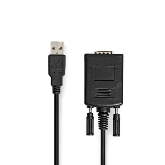 Nedis USB-A til RS232 Konverter 0.90 m Nikkelbelagt Sort