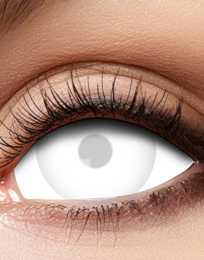 Blind White Mini Sclera 17 mm Crazylinser OBS! GIR TÅKETE SYN!