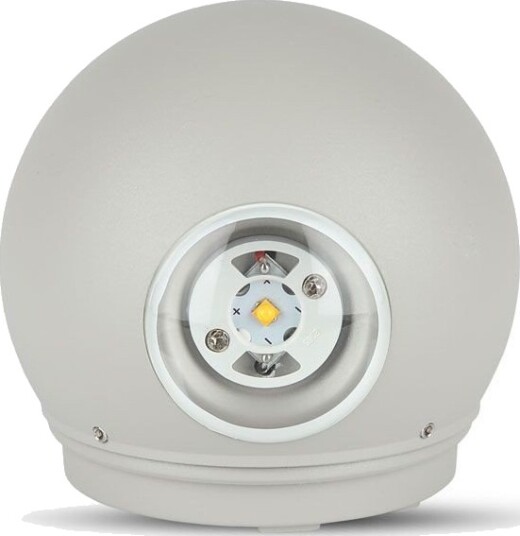 V Tac 4W rund LED vegglampe IP65 grå 3000K Ø11 cm inkl. lyskilde Kulør : Varm V Tac 4W rund LED vegglampe IP65 grå 3000K Ø11 cm inkl. lyskilde Kulør : Varm