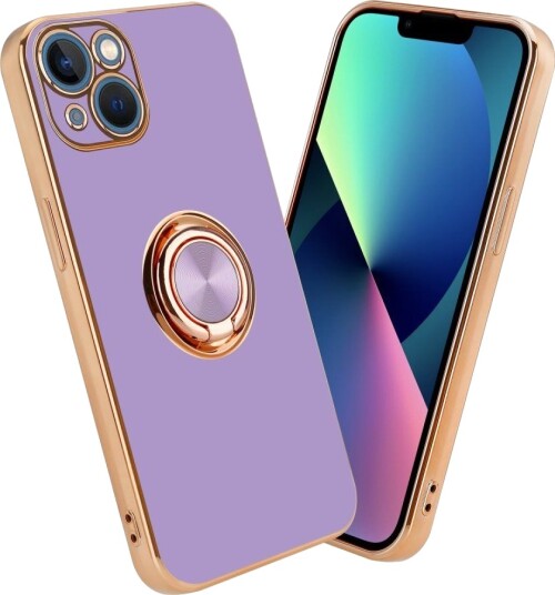 Cadorabo Deksel Til Apple Iphone 13 Mini Med Ring Etui Av Fleksibel Tpu-Silikon, Med Kamerabeskyttelse Magnetisk Bilholder Cadorabo Deksel Til Apple Iphone 13 Mini Med Ring Etui Av Fleksibel Tpu-Silikon, Med Kamerabeskyttelse Magnetisk Bilholder