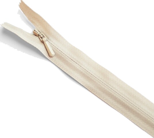Skjult glidelås 60cm Sand
