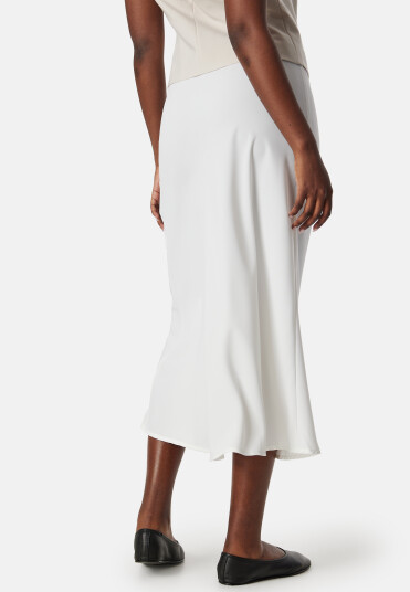 Pieces Pcfranan HW Midi Skirt Bright White XL