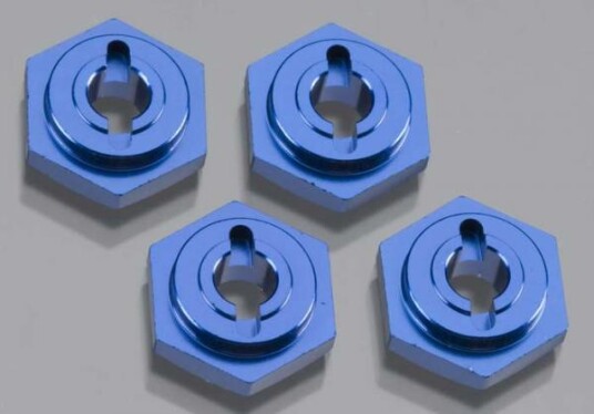 Traxxas 7154X Aluminum Wheel Hubs Hex Anodized Blue VXL 4
