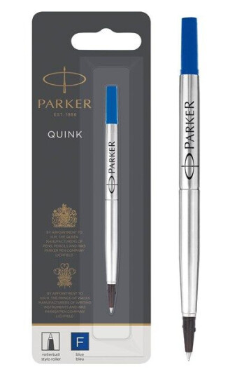 Parker Rollerball Pen Refill  Fine Point  Blå QUINK Ink  1 Count