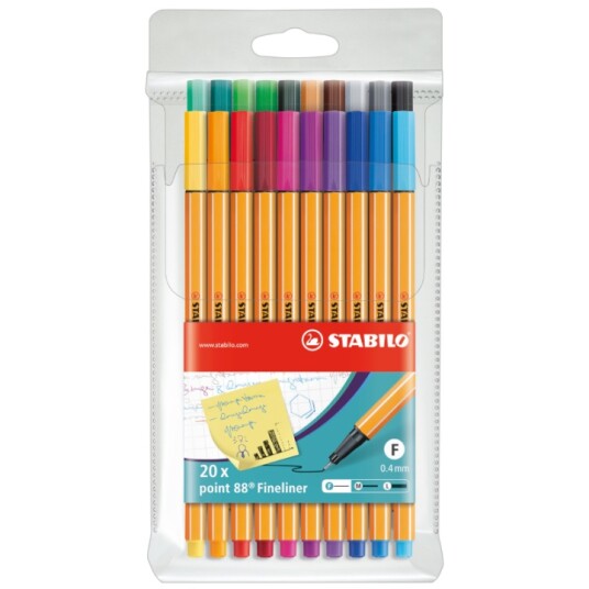 Stabilo Point 88 Fineliner 20-pakning