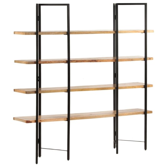 vidaXL Bokhylle 4 etasjer 160x35x160 cm heltre mango
